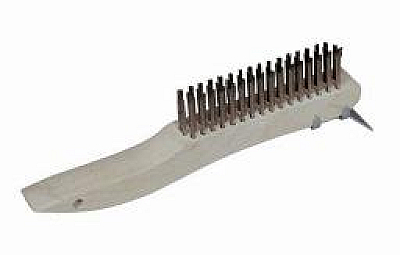 Stainless Steel Bristle Utility Brush with Scrapper