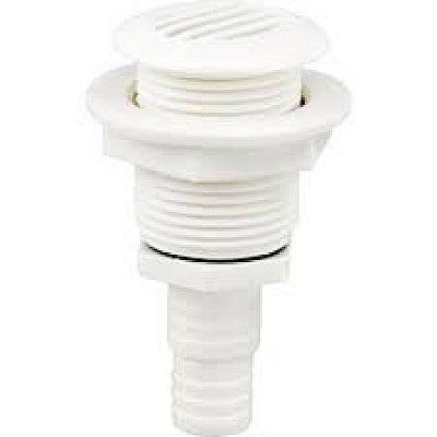 VENT ROUND STRAIGHT / D17-19MM HOSE WHT